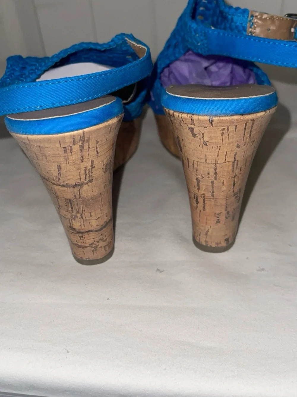 Mudd Electric Blue Woven Slingback Wedge